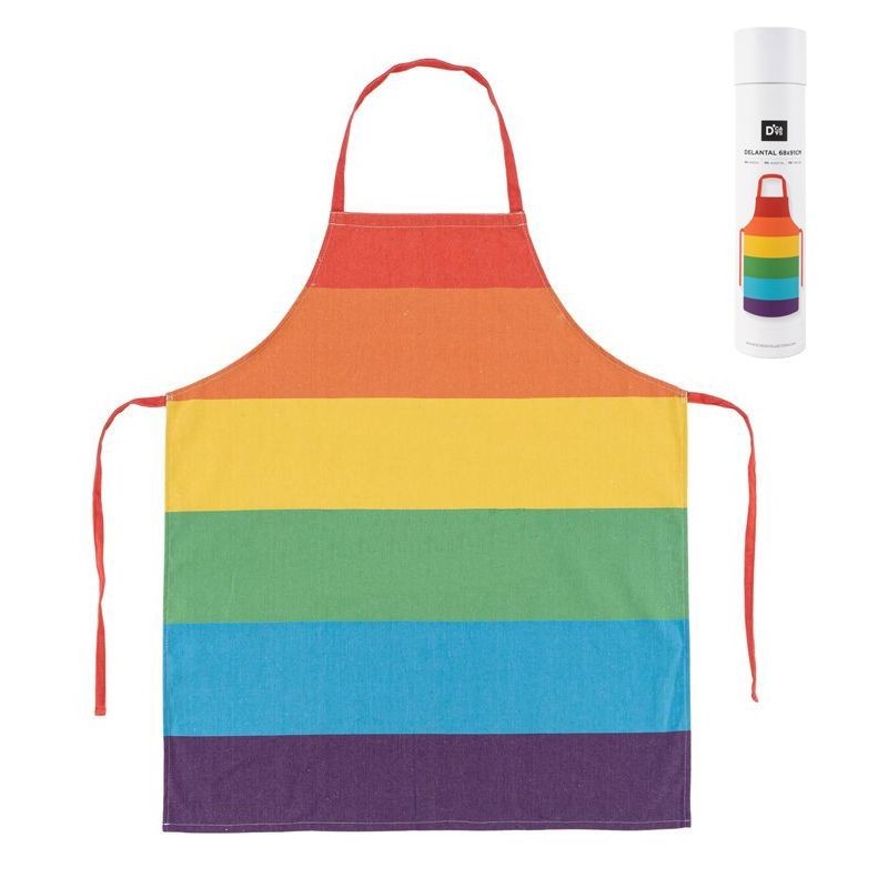 Delantal arcoiris resistente agua ajustable cocina manualidades diseño colorido alegre talla única unisex regalo perfecto