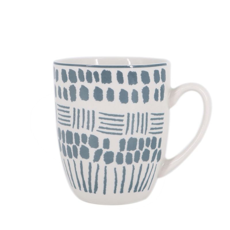 Taza Mug cerámica estampado gris azulado 350ml