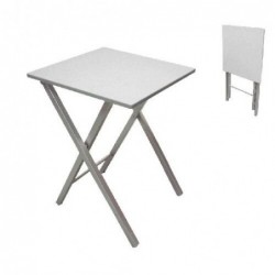 Mesa Auxiliar Cuadrada Plegable Gris 48 cm